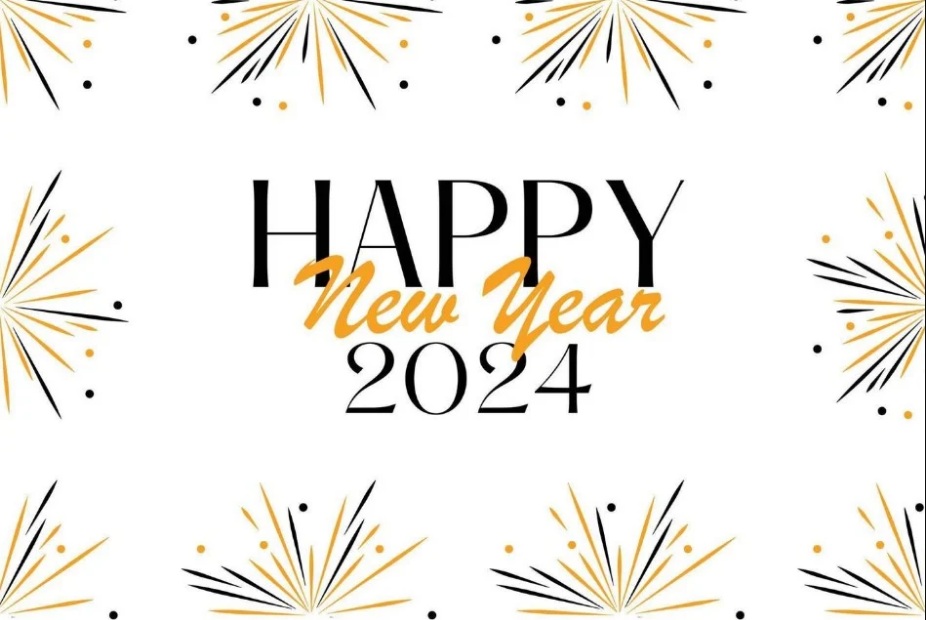 عام سعيد" أجمل عبارات تهنئة بمناسبة العام الجديد 2024 وأحلى تصميمات بطاقات  تهاني بالسنة الجديدة 2024