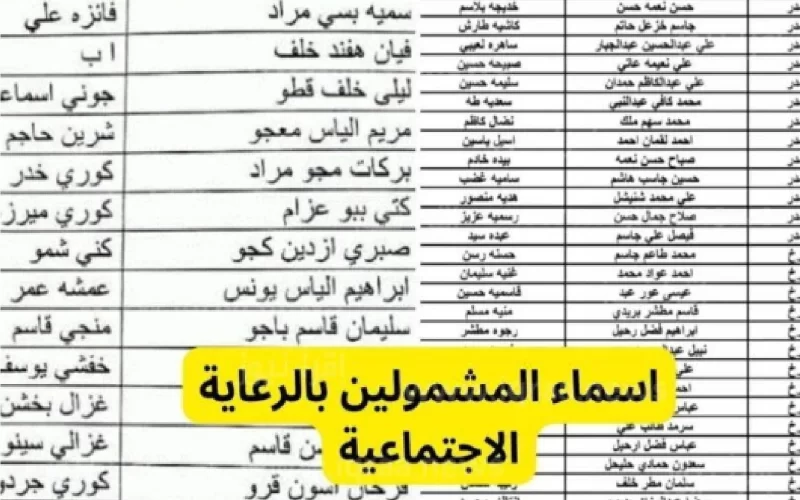 أسماء المشمولين بالرعاية الاجتماعية الدفعة السابعة والأخيرة ديسمبر 2023م.. الرابط وموعد إعلان الكشوفات