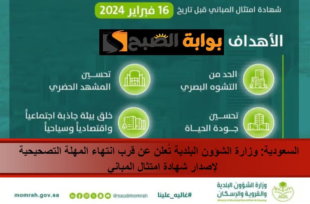 السعودية: تُعلن عن أخر موعد لإصدار شهادة امتثال المباني بتاريخ 16 فبراير