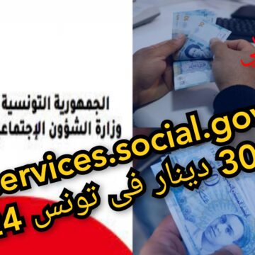 “هُنـــــــا eservices.social.gov.tn“ خطوات التسجيل فى منحة 300 دينار فى تونس 2024 والشروط