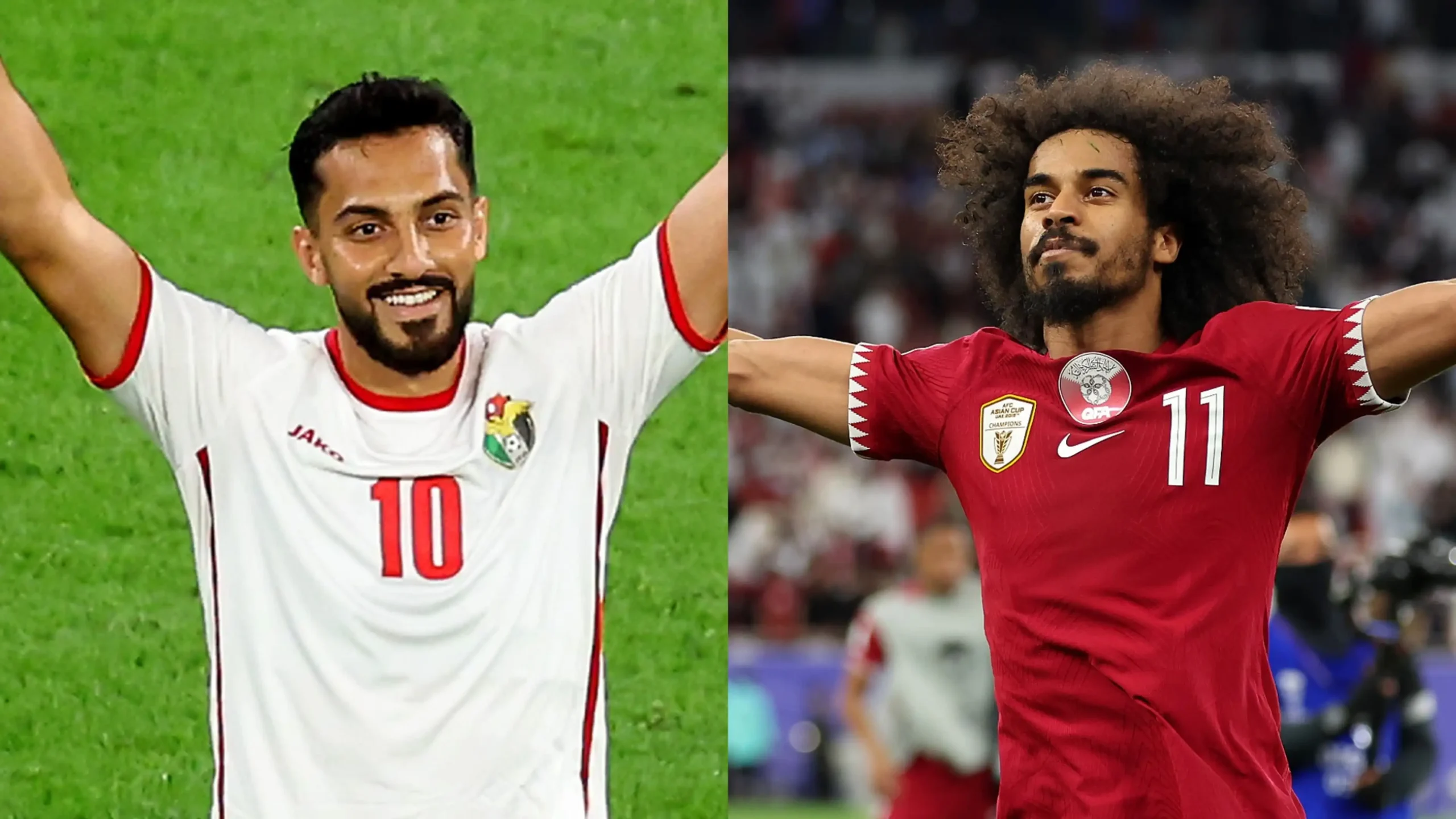 قطر ضد الأردن في نهائي عربي خالص في كأس أسيا 2023 والقنوات الناقلة لها