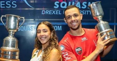 مصطفى عسل وهانيا الحمامي يتوجان ببطولة اسكواش أمريكا المفتوحة في حفل رسمي