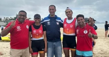 العتيق ومريم عوض يحرزان ذهبية زوجي مختلط في بطولة أفريقيا للتجديف الشاطئي