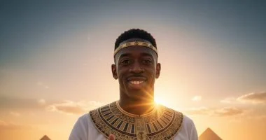 عثمان ديمبيلي يشارك في افتتاح المتحف المصري الكبير بزي فرعوني