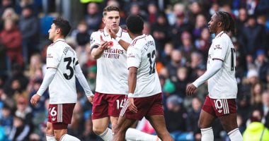 أرسنال يحسم الشوط الأول بثنائية جيوكيريس ورايس أمام بيرنلي