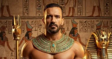 على معلول يظهر بالزى الفرعوني في افتتاح المتحف المصري الكبير