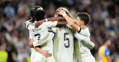 ريال مدريد يفرض السيطرة بثلاثة اهداف وفينيسيوس يفشل في التسجيل من ركلة جزاء