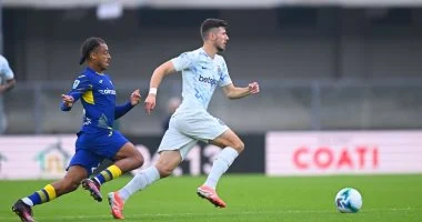 هيلاس فيرونا وإنتر ميلان يتعادلان بهدف لكل فريق في الشوط الاول