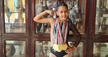 مريم أحمد عادل تتوج بالميدالية الذهبية في كأس مصر للجمباز الأيروبك