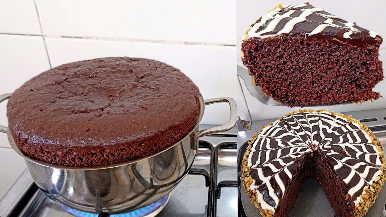 طريقة عمل كيكة الحلة في المنزل بدون فرن بقوام هش ومرتفعة جدًا