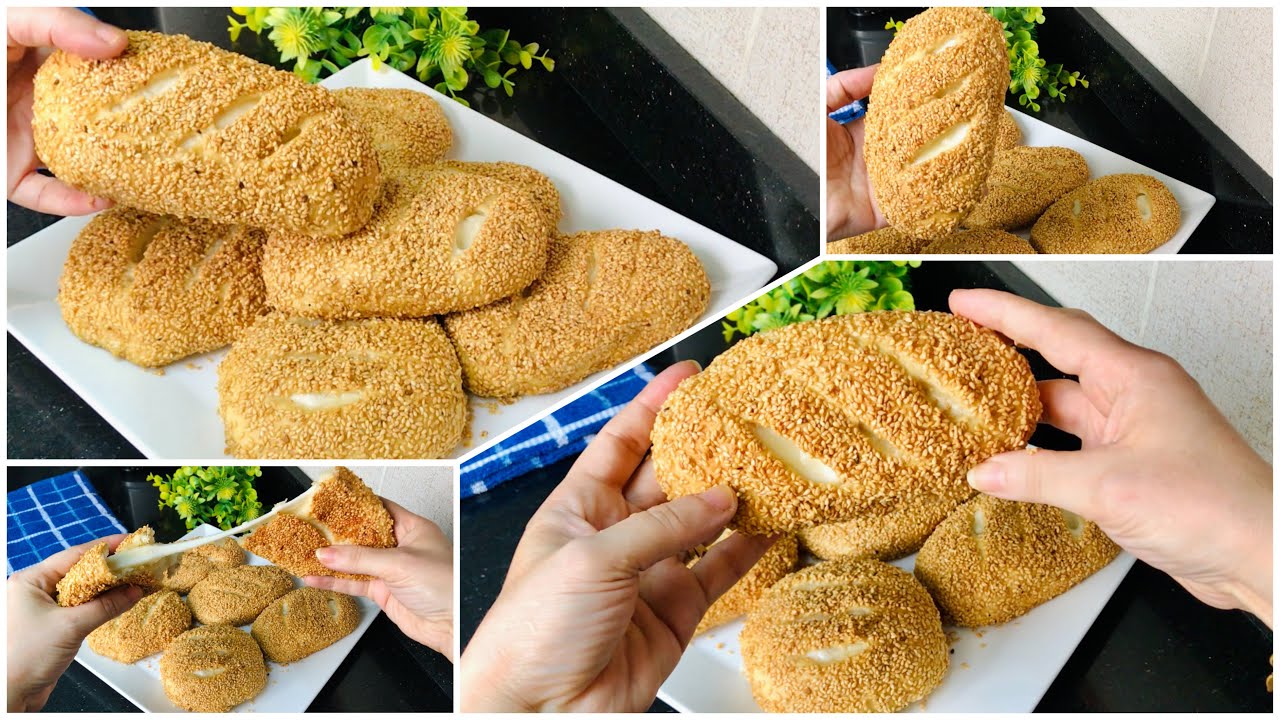 فطائر الجبنة بالسمسم هشة وقطنية بأبسط طريقة