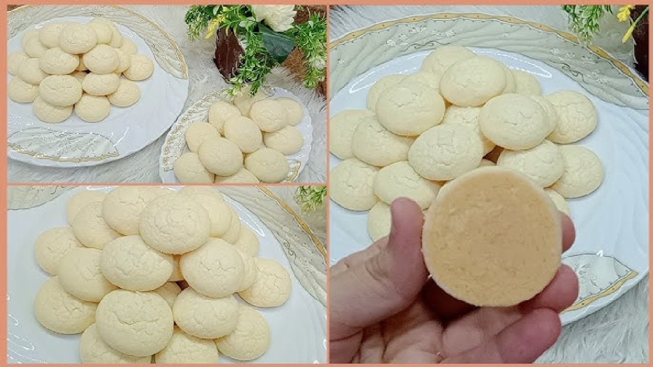 لونة أبيض ومقرمش وطعمه تحفة .. أعملي بسكويت النشا السريع بمكونات بسيطة على أد الأيد