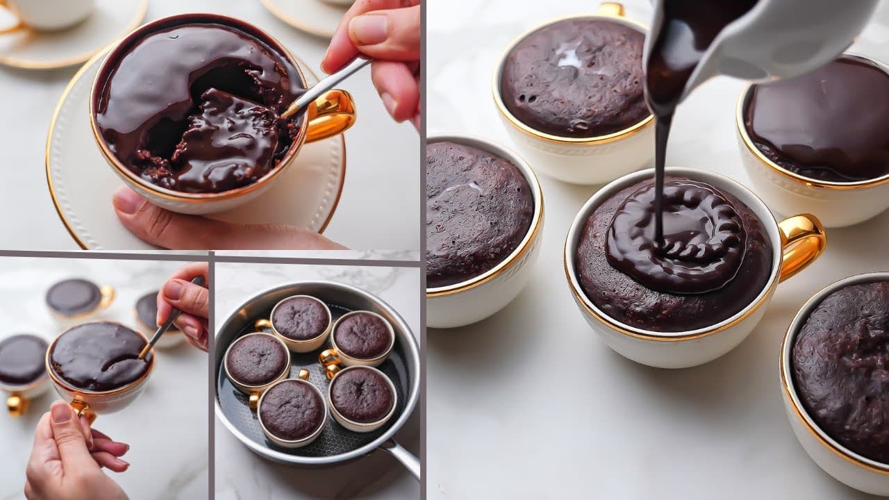 طريقة عمل جاتوه شاتوه الفنجان من غير فرن ولا ميكروييف في الخلاط و الصوص منه فيه 10 دقايق