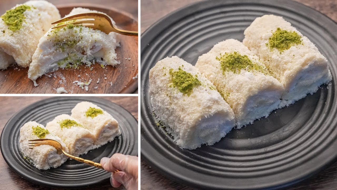 عندك لتر حليب وكوب دقيق واحد هاتعملوا أحلي حلويات ومن غير فرن والطعم حكاية هيتاكل في ثواني