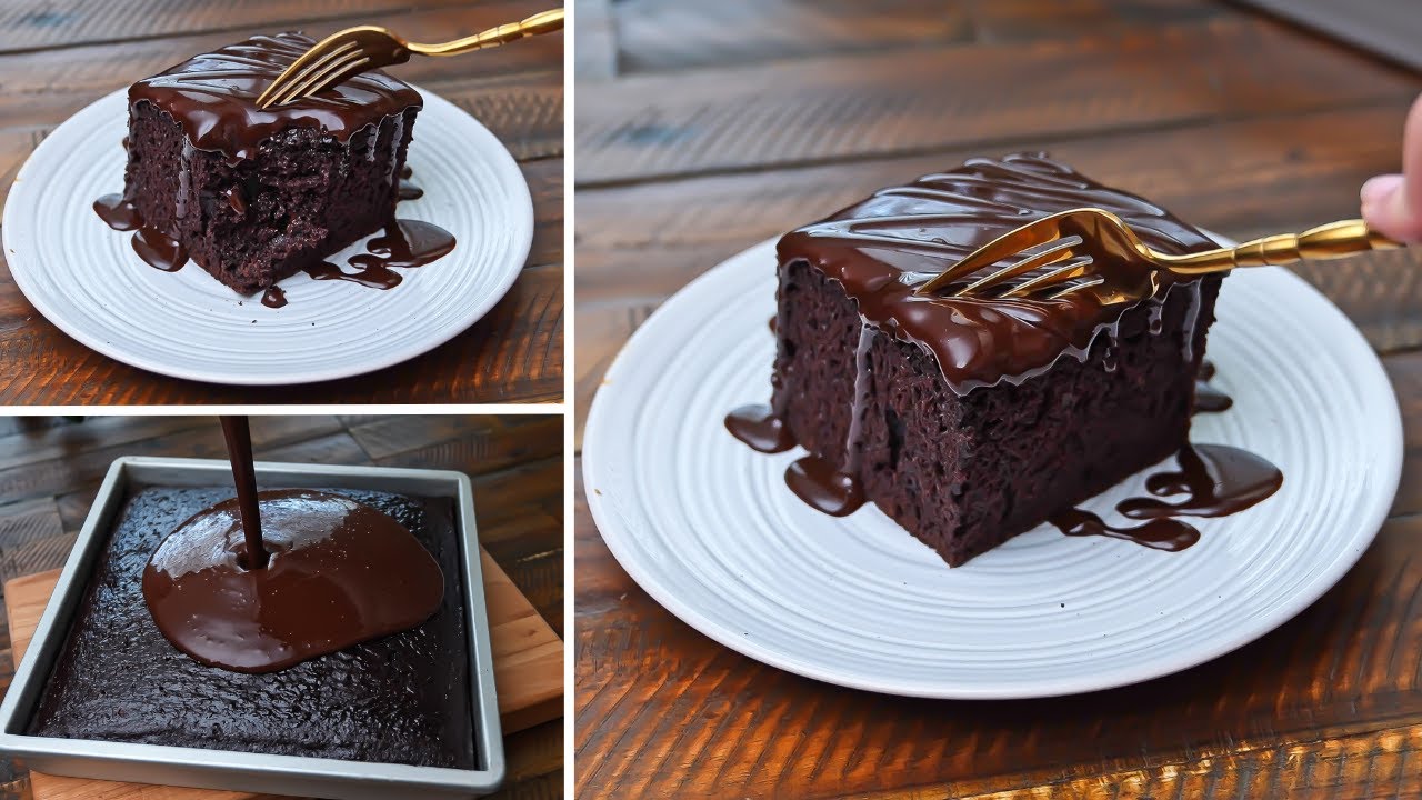 هيطلبوها منك كل يوم.. كيكة شوكولاتة سهلة وسريعة غرقانة بصوص رهيب إقتصادية جدا وبكوباية دقيق بس والطعم خطير
